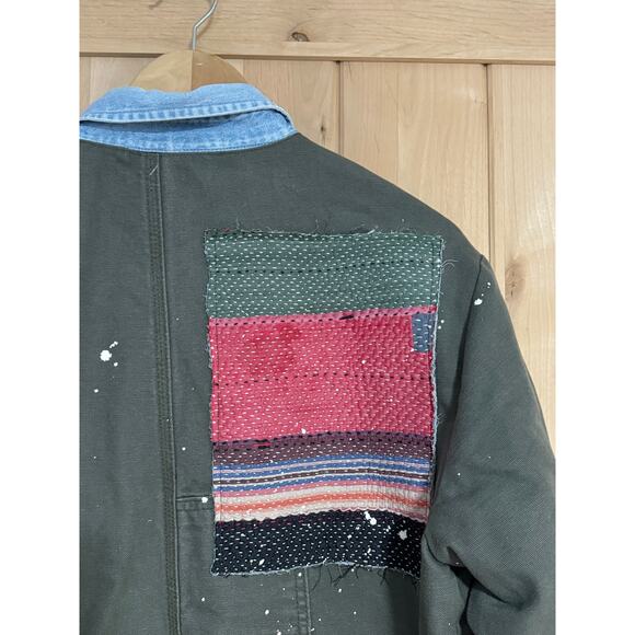 Free People x Tricia Fix | NWT Vintage Repurposed Carhartt Patchwork Coat | M/L - Picture 9 of 16